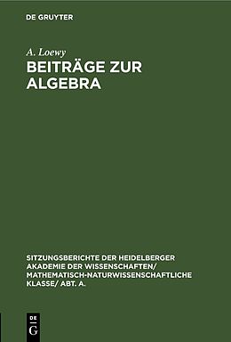 E-Book (pdf) Beiträge zur Algebra von A. Loewy