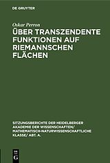 E-Book (pdf) Über transzendente Funktionen auf Riemannschen Flächen von Oskar Perron