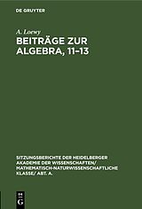 E-Book (pdf) Beiträge zur Algebra, 1113 von A. Loewy