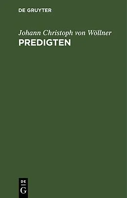 E-Book (pdf) Predigten von Johann Christoph von Wöllner
