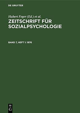 E-Book (pdf) Zeitschrift für Sozialpsychologie / 1976 von 