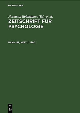 E-Book (pdf) Zeitschrift für Psychologie / 1980 von 