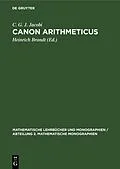 E-Book (pdf) Canon Arithmeticus von C. G. J. Jacobi