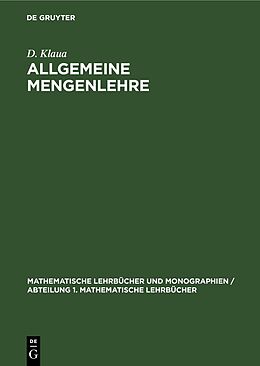 E-Book (pdf) Allgemeine Mengenlehre von D. Klaua