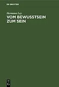 PDF Vom Bewußtsein zum Sein von Hermann Ley