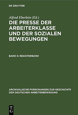 E-Book (pdf) Die Presse der Arbeiterklasse und der Sozialen Bewegungen / Registerband von 