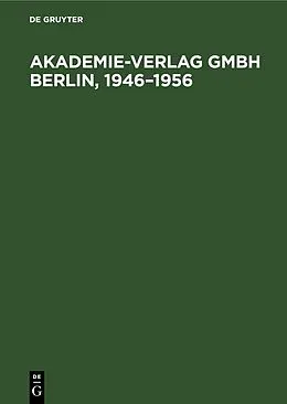 E-Book (pdf) Akademie-Verlag Gmbh Berlin, 19461956 von 