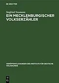 PDF Ein Mecklenburgischer Volkserzähler von Siegfried Neumann