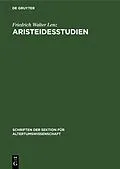 PDF Aristeidesstudien von Friedrich Walter Lenz