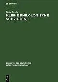 E-Book (pdf) Kleine Philologische Schriften, I von Felix Jacoby