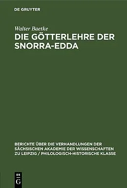 E-Book (pdf) Die Götterlehre der Snorra-Edda von Walter Baetke