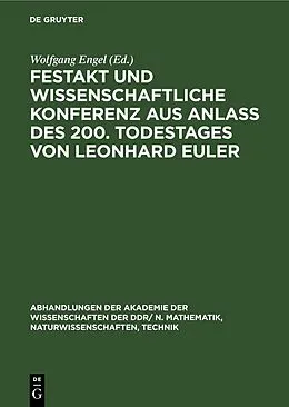E-Book (pdf) Festakt und Wissenschaftliche Konferenz aus Anlaß des 200. Todestages von Leonhard Euler von 
