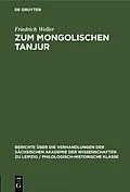 E-Book (pdf) Zum Mongolischen Tanjur von Friedrich Weller