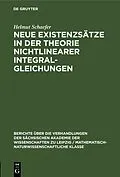 E-Book (pdf) Neue Existenzsätze in der Theorie nichtlinearer Integralgleichungen von Helmut Schaefer