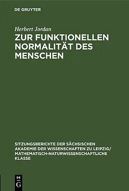 E-Book (pdf) Zur funktionellen Normalität des Menschen von Herbert Jordan