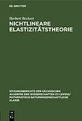 E-Book (pdf) Nichtlineare Elastizitätstheorie von Herbert Beckert
