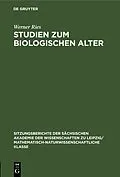 E-Book (pdf) Studien zum biologischen Alter von Werner Ries