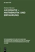 E-Book (pdf) Axiomatik  Mathematik und Erfahrung von Herbert Beckert
