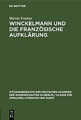 PDF Winckelmann und die französische Aufklärung von Martin Fontius