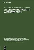 E-Book (pdf) Eigenspannungen in Werkstoffen von H.-D. Tietz, H. Blumenauer, H. Hoffmann