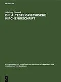 E-Book (pdf) Die älteste griechische Kircheninschrift von Adolf von Harnack