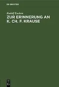 E-Book (pdf) Zur Erinnerung an K. Ch. F. Krause von Rudolf Eucken