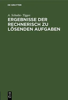 E-Book (pdf) Ergebnisse der rechnerisch zu lösenden Aufgaben von A. Schulte-Tigges