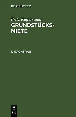 E-Book (pdf) Nachtrag 1. von Fritz Kiefersauer