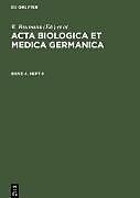 Fester Einband Acta Biologica et Medica Germanica, Band 4, Heft 4, Acta Biologica et Medica Germanica Band 4, Heft 4 von 