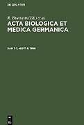 Fester Einband Acta Biologica et Medica Germanica, Band 1, Heft 4, Acta Biologica et Medica Germanica (1958) von 