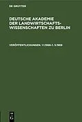 E-Book (pdf) Deutsche Akademie der Landwirtschaftswissenschaften zu Berlin. Veröffentlichungen 1.1.19661.5.1969 von 