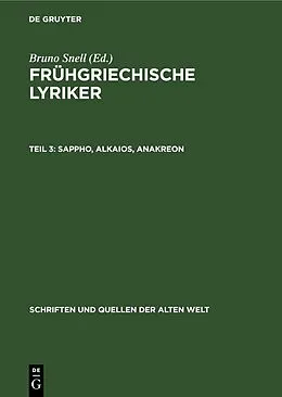 E-Book (pdf) Sappho, Alkaios, Anakreon von 