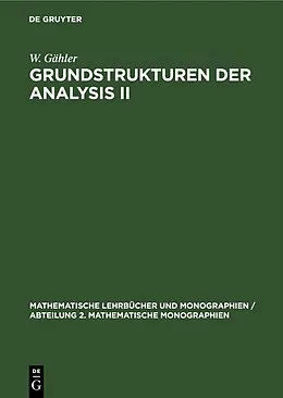 E-Book (pdf) Grundstrukturen der Analysis II von W. Gähler