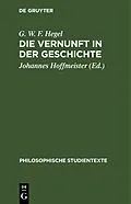 E-Book (pdf) Die Vernunft in der Geschichte von G. W. F. Hegel
