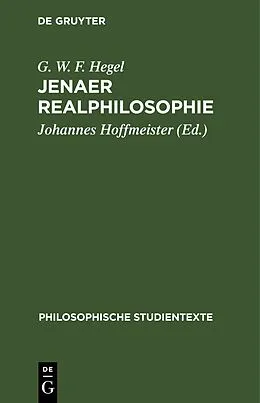 E-Book (pdf) Jenaer Realphilosophie von G. W. F. Hegel