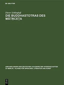 E-Book (pdf) Die Buddhastotras des Mtcea von Dieter Schlingloff