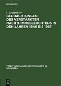 E-Book (pdf) Beobachtungen des verstärkten Nachthimmelleuchtens in den Jahren 1946 bis 1957 von C. Hoffmeister
