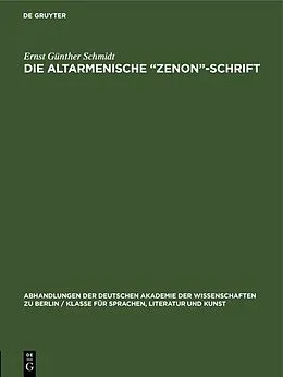 E-Book (pdf) Die Altarmenische "Zenon"-Schrift von Ernst Günther Schmidt
