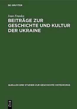 E-Book (pdf) Beiträge zur Geschichte und Kultur der Ukraine von Ivan Franko