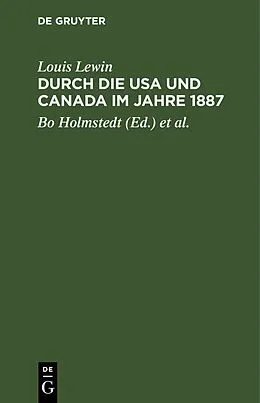 E-Book (pdf) Durch die USA und Canada im Jahre 1887 von Louis Lewin