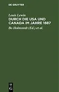 E-Book (pdf) Durch die USA und Canada im Jahre 1887 von Louis Lewin