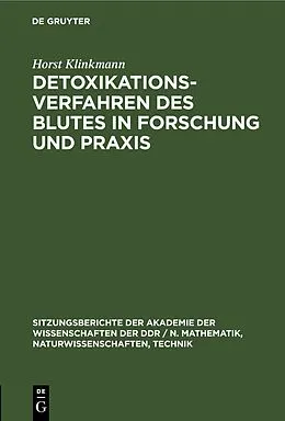 E-Book (pdf) Detoxikationsverfahren des Blutes in Forschung und Praxis von Horst Klinkmann