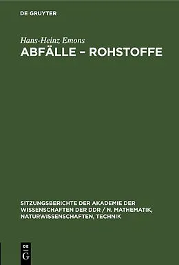 E-Book (pdf) Abfälle  Rohstoffe von Hans-Heinz Emons