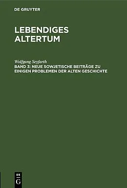 E-Book (pdf) Neue sowjetische Beiträge zu einigen Problemen der alten Geschichte von Wolfgang Seyfarth