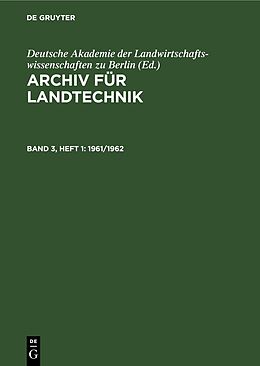 E-Book (pdf) Archiv für Landtechnik / 1961/1962 von 