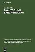 E-Book (pdf) Taautos und Sanchunjaton von Otto Eissfeldt