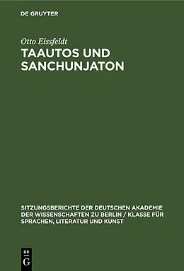 E-Book (pdf) Taautos und Sanchunjaton von Otto Eissfeldt
