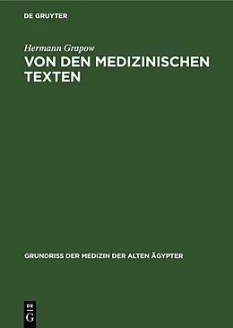 E-Book (pdf) Von den medizinischen Texten von Hermann Grapow
