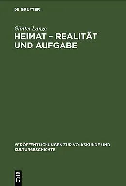 E-Book (pdf) Heimat  Realität und Aufgabe von Günter Lange