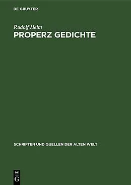 E-Book (pdf) Properz Gedichte von Rudolf Helm